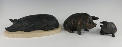 Lot 301 - David Selby - a bronzed metal model of slumped...