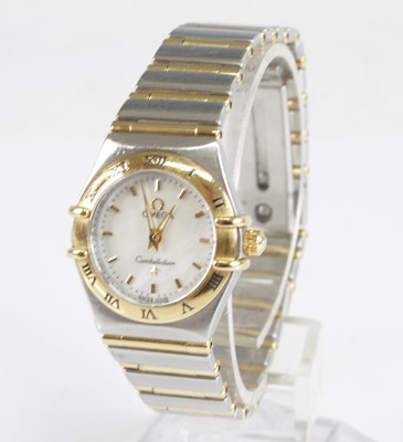 Lot 2426 - A lady's Omega Constellation bi-metal quartz...