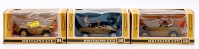 Lot 1679 - Britains Military Vehicles group of 3...