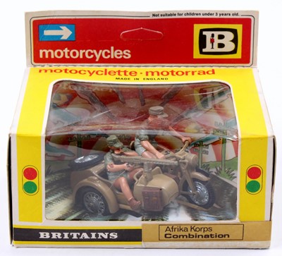 Lot 1682 - A Britains Motorcycles No. 9693 Afrika Korps...