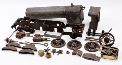 Lot 48 - 3 boxes of mixed steam spares, part built...