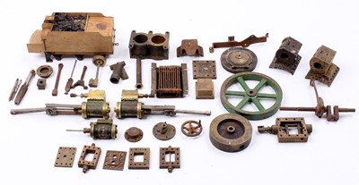 Lot 48 - 3 boxes of mixed steam spares, part built...