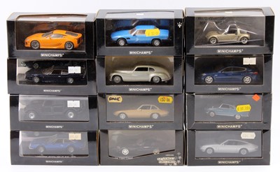 Lot 801 - 12 Minichamps 1/43rd scale diecast, with...