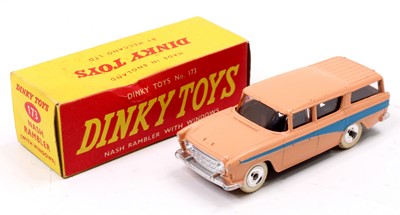 Lot 1077 - Dinky No.173 Nash Rambler, salmon pink with...