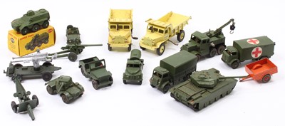 Lot 1166 - A collection of Dinky Toys military vehicles,...