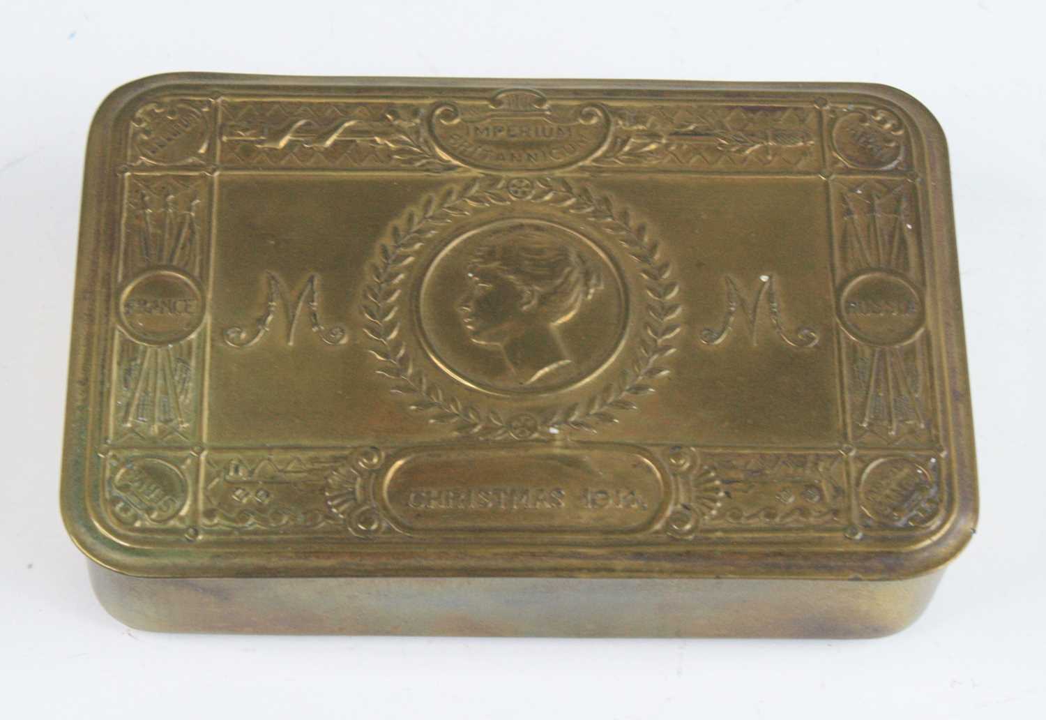 Lot 550 - A WW I Princess Mary Christmas gift tin.