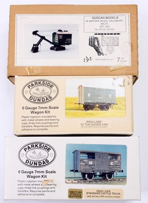 Lot 237 - Three 0 gauge kits: Two Parkside Dundas PS04...