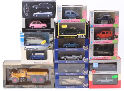 Lot 825 - A collection of 16 boxed mixed 1/43rd scale...