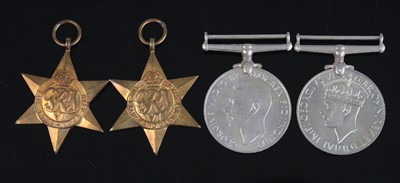 Lot 644 - A WW II Casualty group of four medals, to...