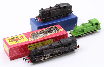 Lot 412 - Three 2-rail tank locos: 2218 Hornby-Dublo 2-6-...