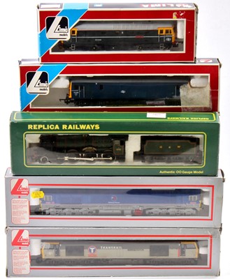 Lot 565 - Four Lima and one Replica Railways locos:...