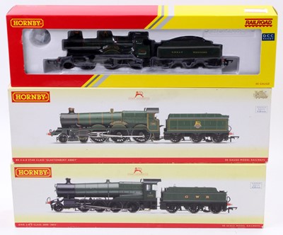 Lot 603 - Three Hornby GW locos & tenders DCC ready:...