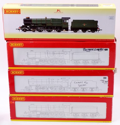 Lot 604 - Four Hornby GW 4-6-0 locos & tenders: R3409...