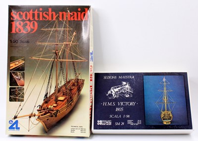 Lot 993 - A pair of wooden ship kits comprising a...