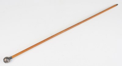 Lot 543 - A George V swagger stick, having a malacca...