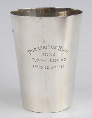 Lot 779 - A George V silver trophy beaker with...