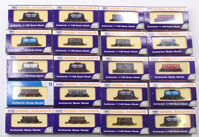 Lot 668 - Dapol N Gauge Rolling Stock Group, 20 examples,...