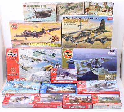 Lot 994 - 16 Airfix, Revell, and Academy mostly WW2...