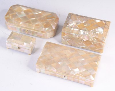 Lot 4228 - A Victorian mother of pearl trinket box, of...