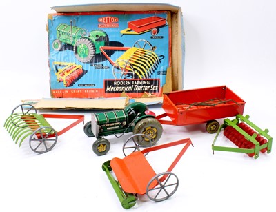 Lot 1653 - Mettoy No.3262/0246 Mechanical Tractor Set...