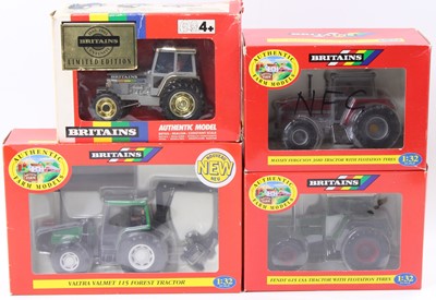 Lot 1598 - Britains Farming Tractor and Vehicle Group, 4...