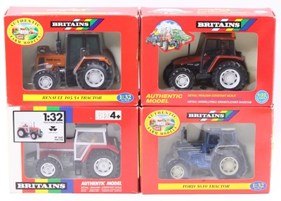 Lot 1635 - Britains Farming Tractor and Vehicle Group, 4...