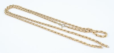 Lot 4157 - A modern 9ct gold ropetwist necklace (with...