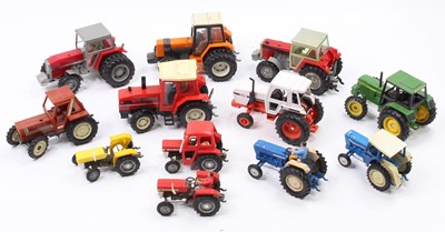 Lot 1562 - Britains and similar 1/32nd scale tractor and...