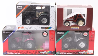 Lot 1645 - Britains 1/32nd scale boxed tractor group, 4...