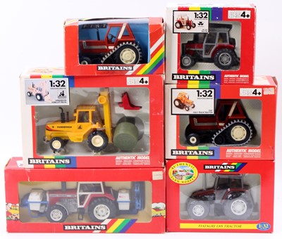 Lot 1637 - Britains 1/32nd scale boxed tractor and...