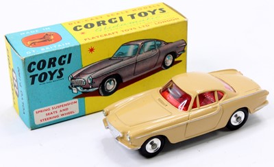 Lot 1241 - Corgi Toys No 228 Volvo P1800 comprising a tan...