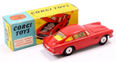Lot 1245 - Corgi Toys No. 218 Aston Martin DB4, red body...