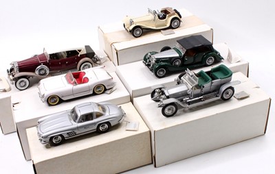 Lot 843 - 6 Franklin Mint 1/24th scale diecasts...