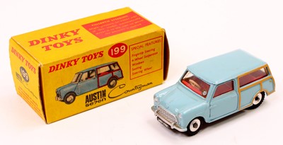 Lot 1072 - Dinky Toys, No.199 Austin 7 Countryman in blue...