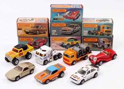 Lot 1362 - Matchbox Lesney Superfast boxed model group of...