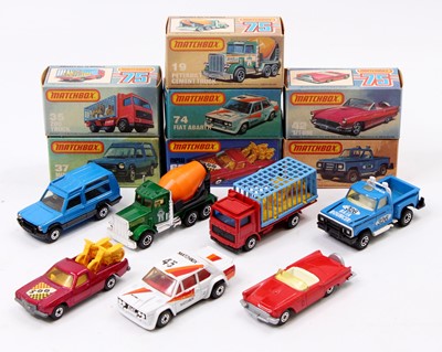 Lot 1360 - Matchbox Lesney Superfast boxed model group of...