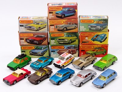 Lot 1361 - Matchbox Lesney Superfast boxed model group of...