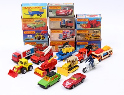 Lot 1364 - Matchbox Lesney Superfast boxed model group of...