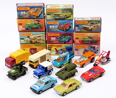 Lot 1363 - Matchbox Lesney Superfast boxed model group of...