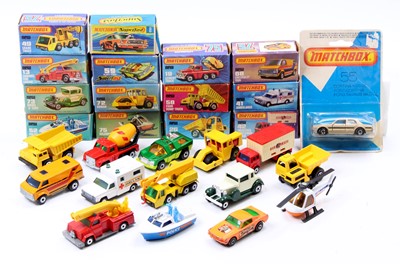 Lot 1371 - Matchbox Lesney Superfast boxed model group of...