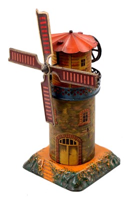 Lot 84 - A Bing tin plate windmill workshop steam...