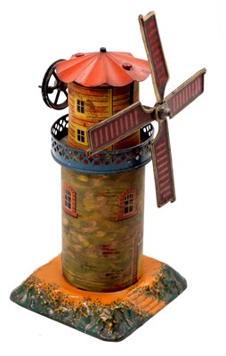 Lot 84 - A Bing tin plate windmill workshop steam...