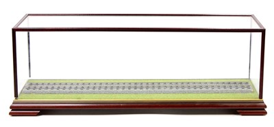 Lot 271 - A scratch built 0 gauge glazed display case,...