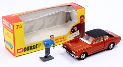 Lot 1280 - Corgi Toys No. 313, Ford Cortina in bronze...