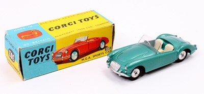 Lot 1270 - Corgi Toys, 302, MGA Sports Car, metallic...