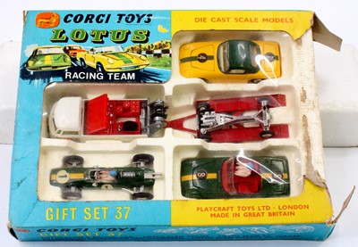 Lot 1277 - Corgi Toys Gift Set 37 Lotus Racing Team set...