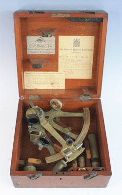 Lot 521 - A George V. E.R. Watts & Son marine sextant...