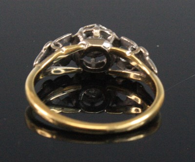 Lot 2520 - A yellow and white metal diamond solitaire...
