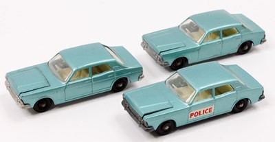 Lot 1444 - Matchbox Lesney No. 53 Ford Zodiac group of 3...