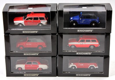 Lot 897 - 6 Minichamps 1/43rd scale diecast Volkswagen...